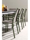 SEDIA 0663302 KONNOR VERDE CON BRACCIOLI su TreG Ingrosso