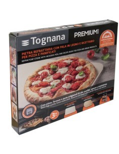 PIETRA REFRATTARIA 38X30CM CON PALA LEGNO E RICETTARIO su TreG Ingr...