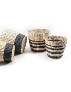 CESTA 10974 2 MIS INTRECCIATA 38X33CM ASSORTITO su TreG Ingrosso