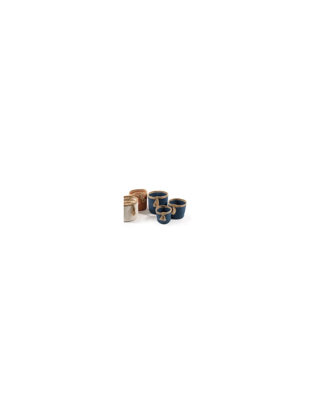 CESTA 17564 3 MIS CORDA 25X23CM COLORI ASSORTITI su TreG Ingrosso