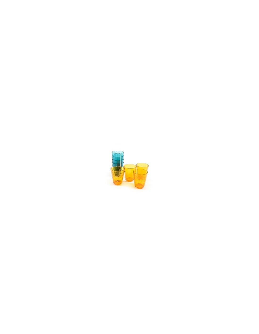 SET 4 BICCHIERI 41279 POLISTIRENE 8,5X10CM COLORI ASSORTITI su TreG...