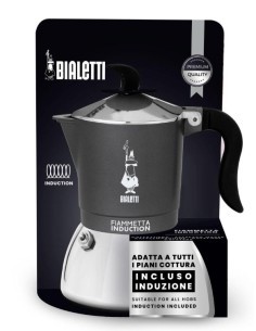 CAFFETTIERA FIAMMETTA 4TZ GRIGIA INDUZIONE su TreG Ingrosso