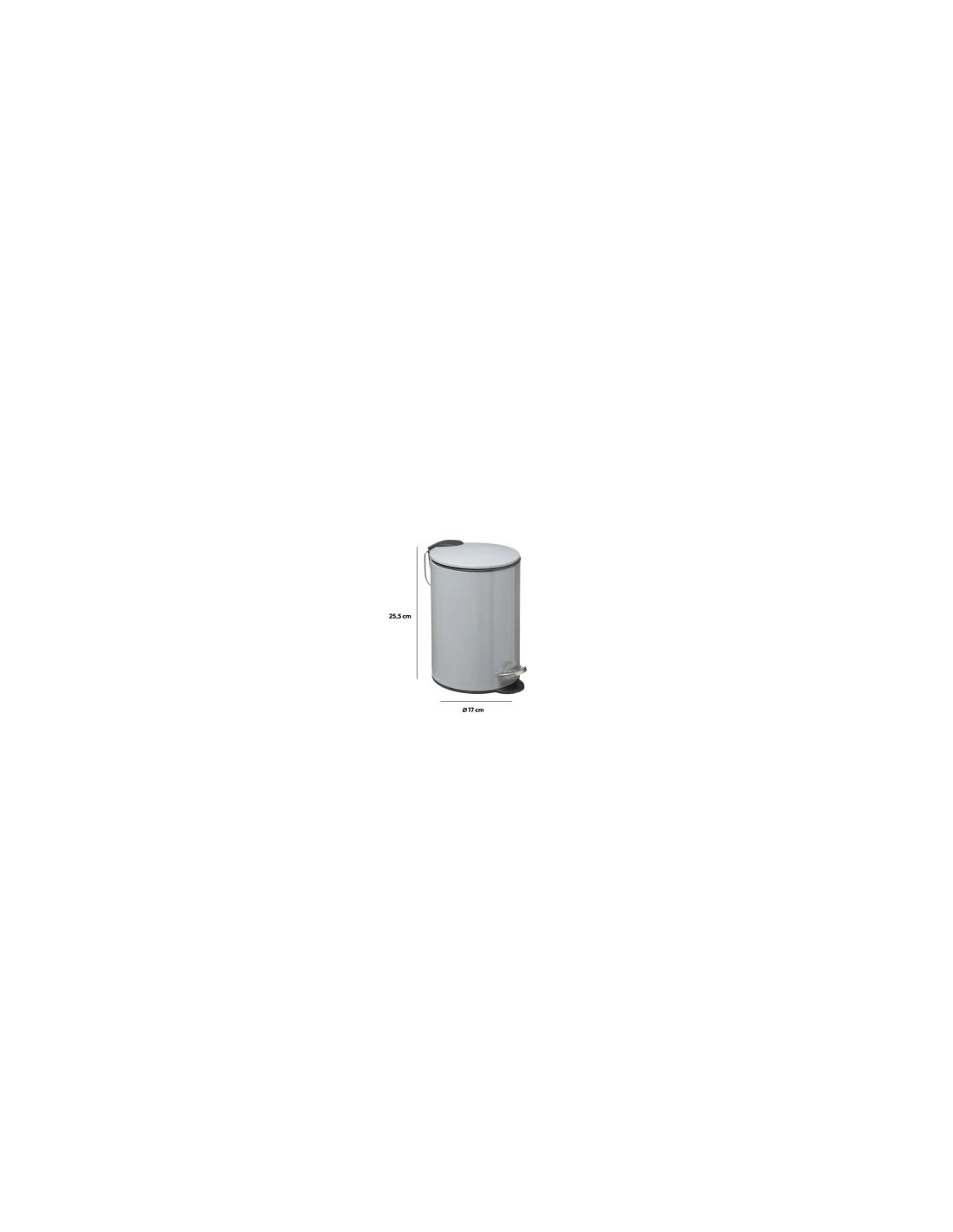 PATTUMIERA 174528H BAGNO 3LT GRIGIO su TreG Ingrosso