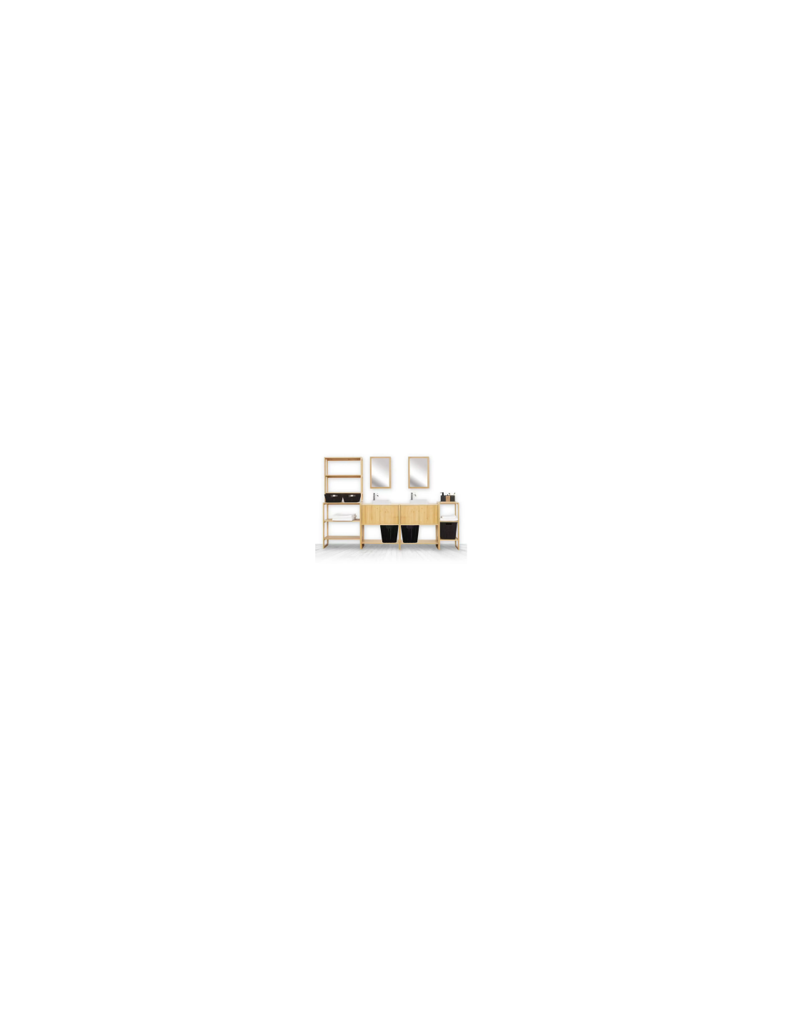 SCAFFALE 174824 BAMBOO 3P 35X20X84CM su TreG Ingrosso