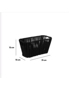 CESTINO CONTENITORE 174886 15X31 NERO su TreG Ingrosso