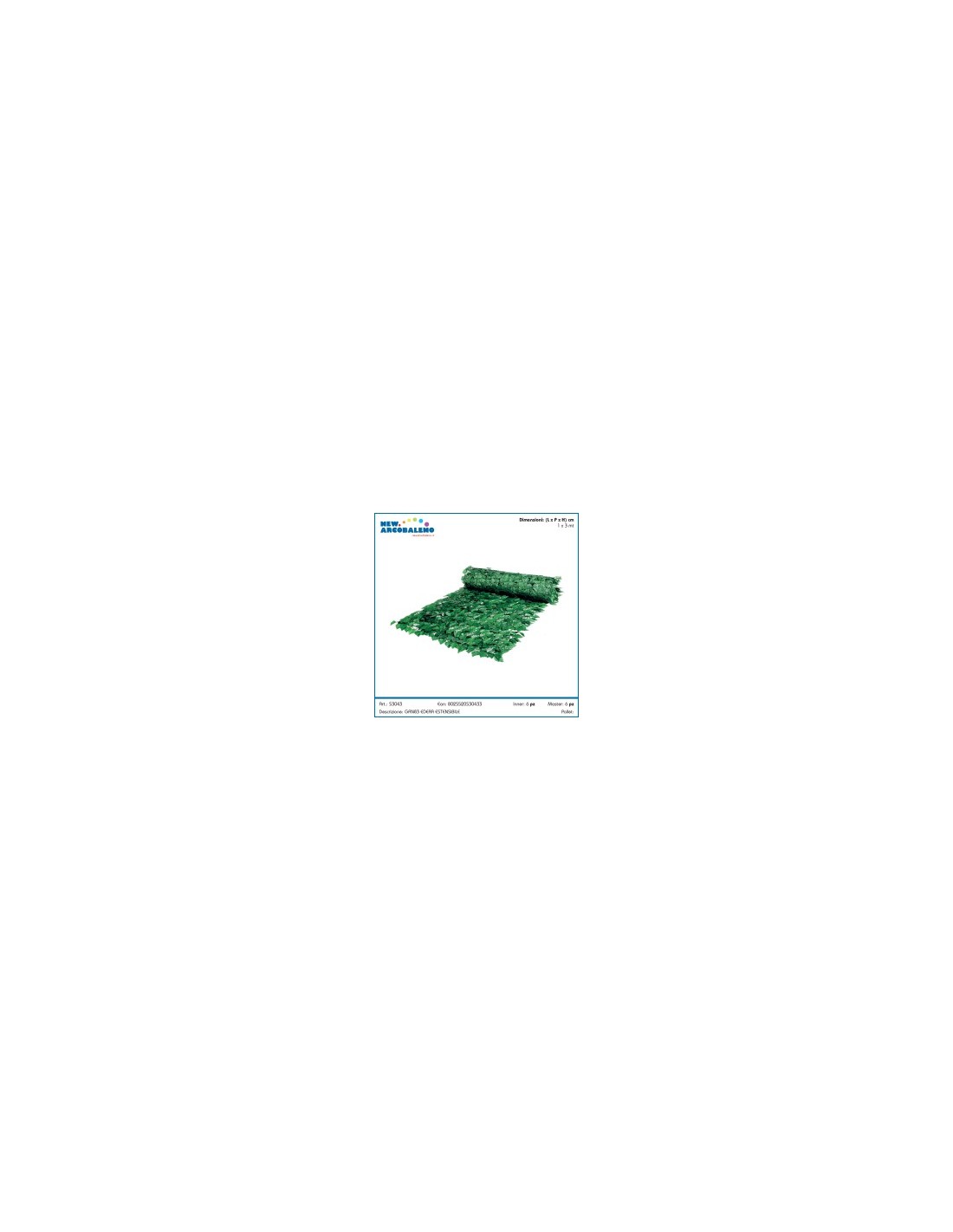 EDERA ARTIFICIALE 53043 1X3MT su TreG Ingrosso