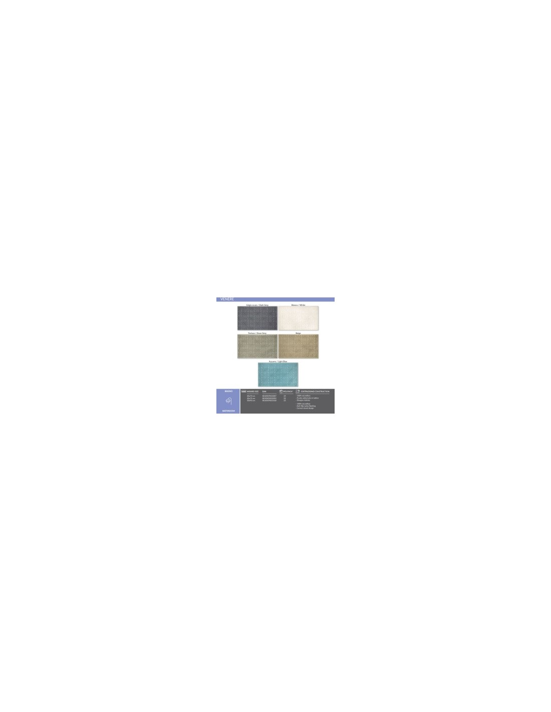 TAPPETO VENERE 50X90 su TreG Ingrosso