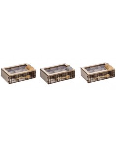 SCATOLA PORTABUSTINE 86945 MDF/METALLO 24X16X8CM ASSORTITO su TreG ...