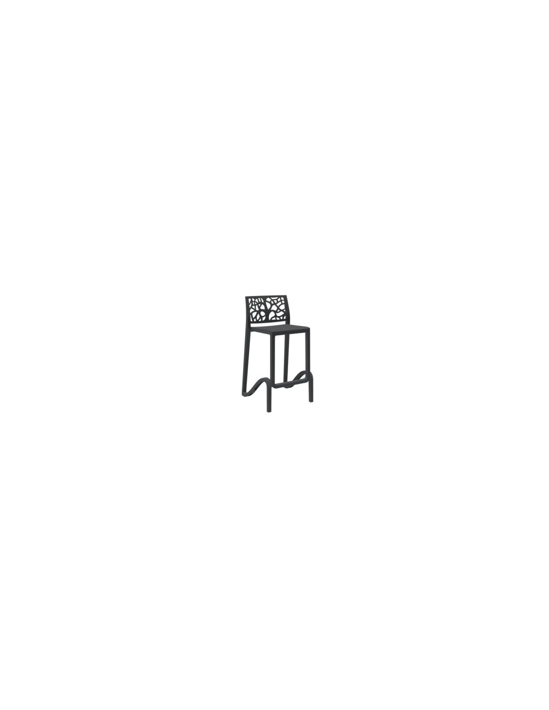SGABELLO ZEFIRO ANTRACITE 75CM su TreG Ingrosso