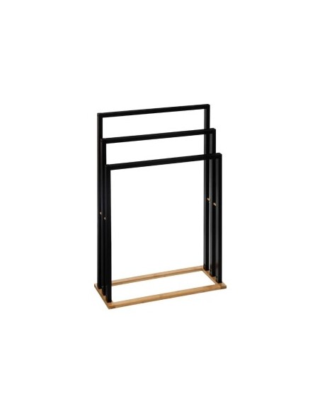 PORTASCIUGAMANI 119311B MDF/BAMBOO NERO 55X24X82CM su TreG Ingrosso