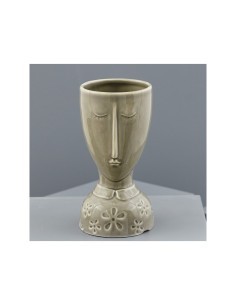 1097132 VASO GRAY VISO STILIZZATO 18CM su TreG Ingrosso