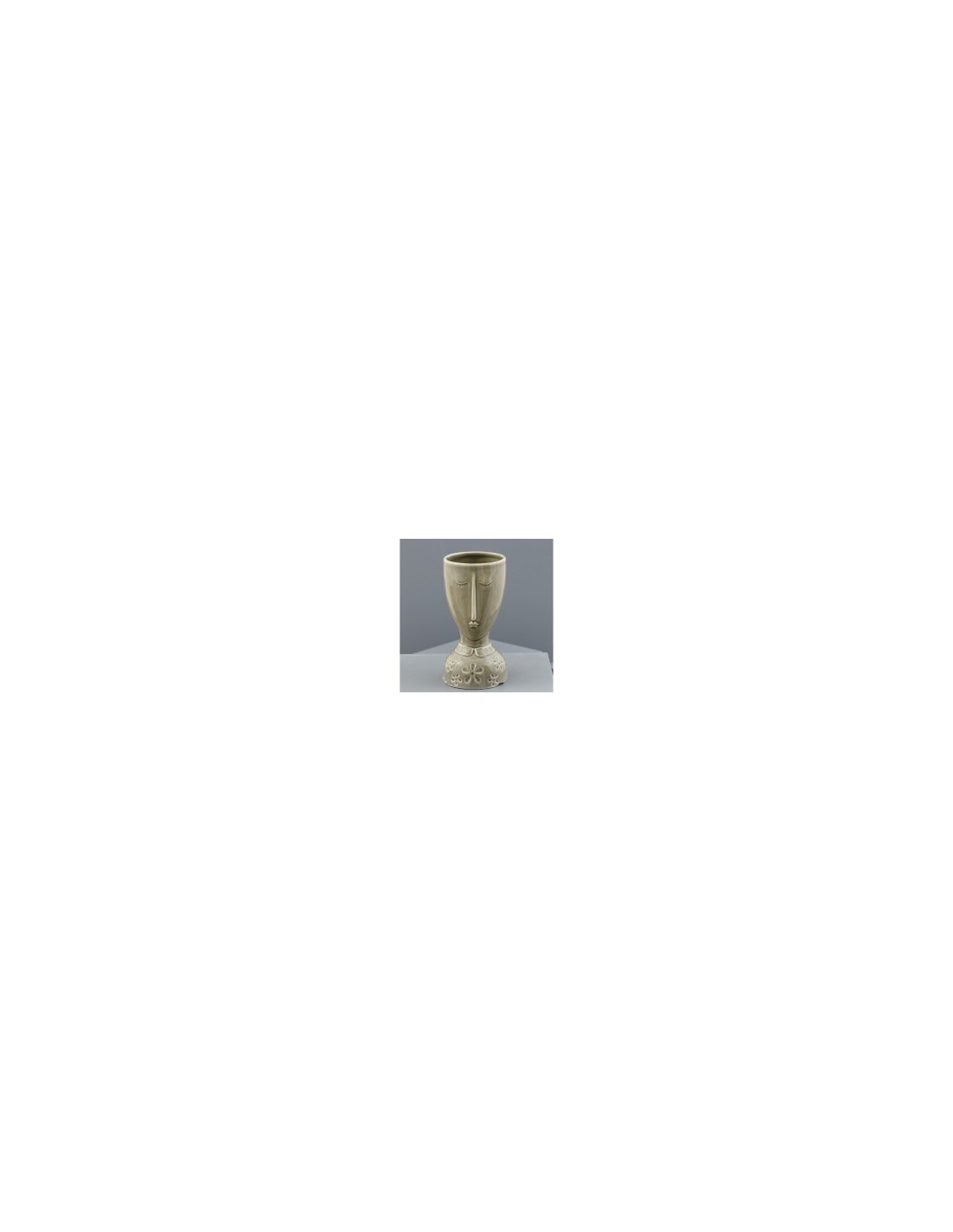 1097132 VASO GRAY VISO STILIZZATO 18CM su TreG Ingrosso