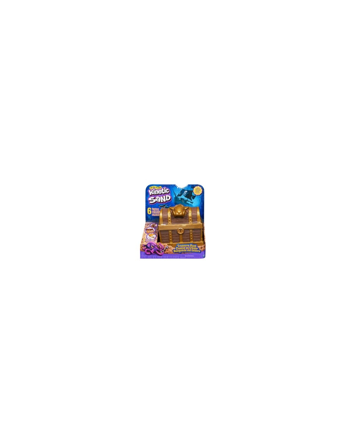 Kinetic Sand, Playset Caccia al Tesoro con Sabbia Dorata e Marrone, 9 Tesori Nascosti, Gioco per Bambini 3+ Anni