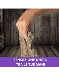 Kinetic Sand, Playset Caccia al Tesoro con Sabbia Dorata e Marrone, 9 Tesori Nascosti, Gioco per Bambini 3+ Anni