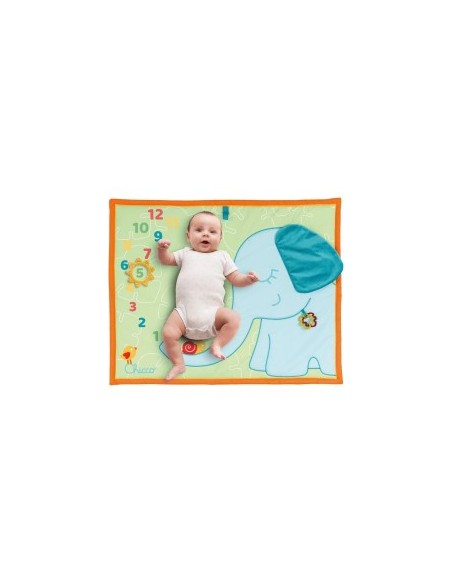 Chicco Tappeto Complimese - Tappeto Fotografico per Neonati con Attività e Anello Dentizione