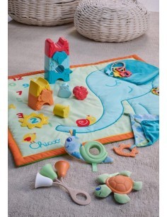 Chicco Tappeto Complimese - Tappeto Fotografico per Neonati con Attività e Anello Dentizione