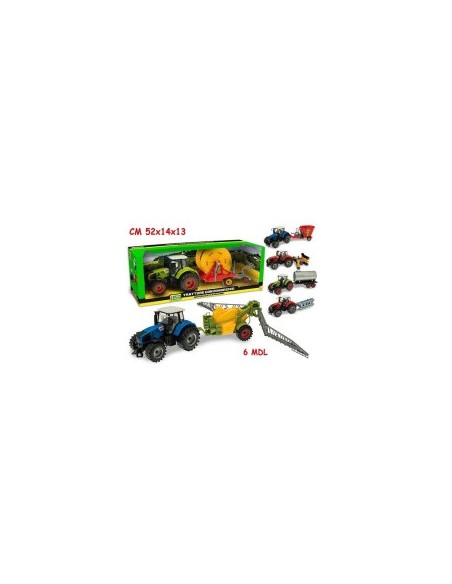 LINEA VERDE 65639 TRATTORE A FRIZIONE CON RIMORCHIO ASSORTITO