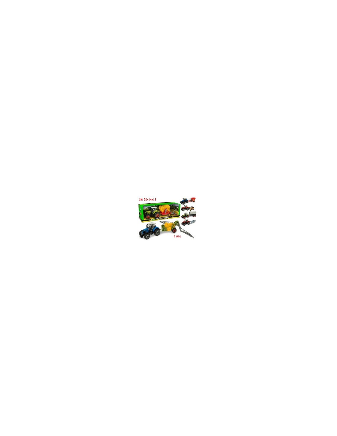 LINEA VERDE 65639 TRATTORE A FRIZIONE CON RIMORCHIO ASSORTITO