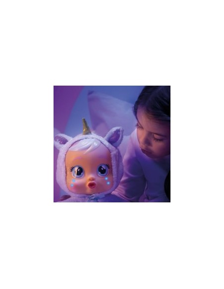 Cry Babies Goodnight Dreamy, Bambola Interattiva con Luce Notturna e Ninne Nanne, Giocattolo per Bambini dai 18 Mesi in Su