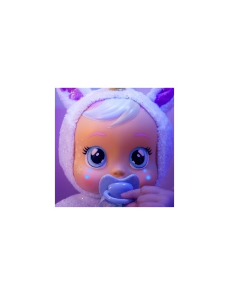 Cry Babies Goodnight Dreamy, Bambola Interattiva con Luce Notturna e Ninne Nanne, Giocattolo per Bambini dai 18 Mesi in Su