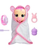 Cry Babies Newborn Coney Deluxe Interattiva, Bambola Neonata con Braccialetto Elettronico, Lacrime Vere e Suoni