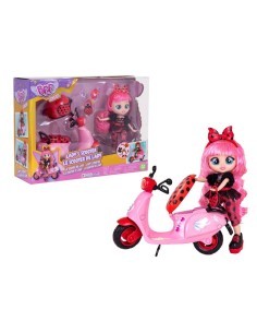 BFF by Cry Babies Lady, playset bambola, scooter con 10 accessori, outfit trendy, giocattolo per bambini +3 anni