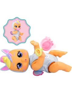 Cry Babies Crawling Jenna, Bambola Interattiva Gattona Davvero, Piange Lacrime Vere, Giocattolo per Bambini +18 Mesi