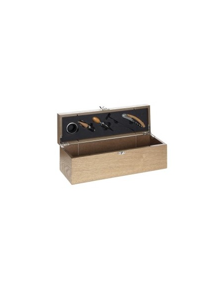 SET 5PZ SOMMELIER IN SCATOLA LEGNO 36X12X12CM su TreG Ingrosso