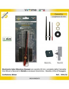 MECCANISMO PER OROL 0104/22 CANOTTO 22MM 3 LANCETTE