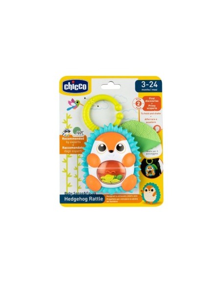 Chicco Sonaglio Musicale a Forma di Riccio - Giocattolo Elettronico per Bambini 6-36 Mesi