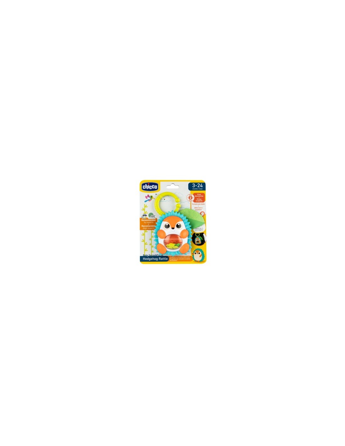 Chicco Sonaglio Musicale a Forma di Riccio - Giocattolo Elettronico per Bambini 6-36 Mesi