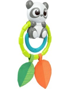 Chicco Sonaglio Panda - Massaggiagengive e Gioco Sensoriale per Neonati, Facile da Afferrare e Divertente