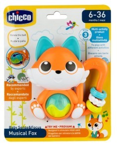 Chicco Sonaglio Musicale a Forma di Volpe per Neonati