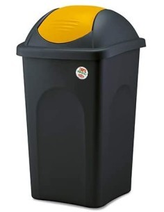 PATTUMIERA 70203 60LT NERO/GIALLO BASCULANTE su TreG Ingrosso