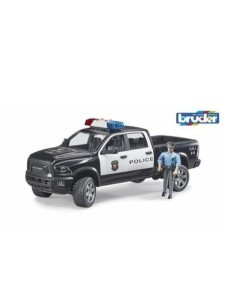 Auto Polizia RAM 2500 Bruder, Modello Scala 1:16 con Luci e Suoni, Personaggio Inclusivo, Veicolo Fuoristrada