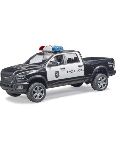 Auto Polizia RAM 2500 Bruder, Modello Scala 1:16 con Luci e Suoni, Personaggio Inclusivo, Veicolo Fuoristrada