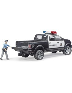 Auto Polizia RAM 2500 Bruder, Modello Scala 1:16 con Luci e Suoni, Personaggio Inclusivo, Veicolo Fuoristrada
