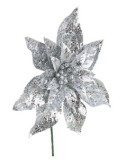 PICK POINSETTIA ADRIEL ARGENTO H22CM su TreG Ingrosso