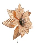 PICK POINSETTIA OLIMPIA ORO ROSA H15CM su TreG Ingrosso