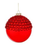 SFERA JEWEL VETRO 10CM ROSSO su TreG Ingrosso