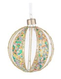 SFERA SPANGLY VETRO 8CM MULTICOLOR su TreG Ingrosso