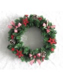 CORONA PINO D40CM CON FIOCCHETTI STELLE E PIGNE su TreG Ingrosso