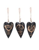 PENDENTE CUORE METALLO NERO/ORO 12CM ASSORTITO su TreG Ingrosso