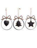PENDENTE DECORAZIONE METALLO NERO 11CM ASSORTITO su TreG Ingrosso
