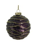 SFERA VETRO 10CM VIOLA/ORO su TreG Ingrosso