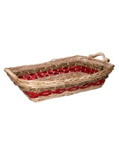 CESTO VIMINI INTRECCIO 53X38X13CM ROSSO NATURALE su TreG Ingrosso