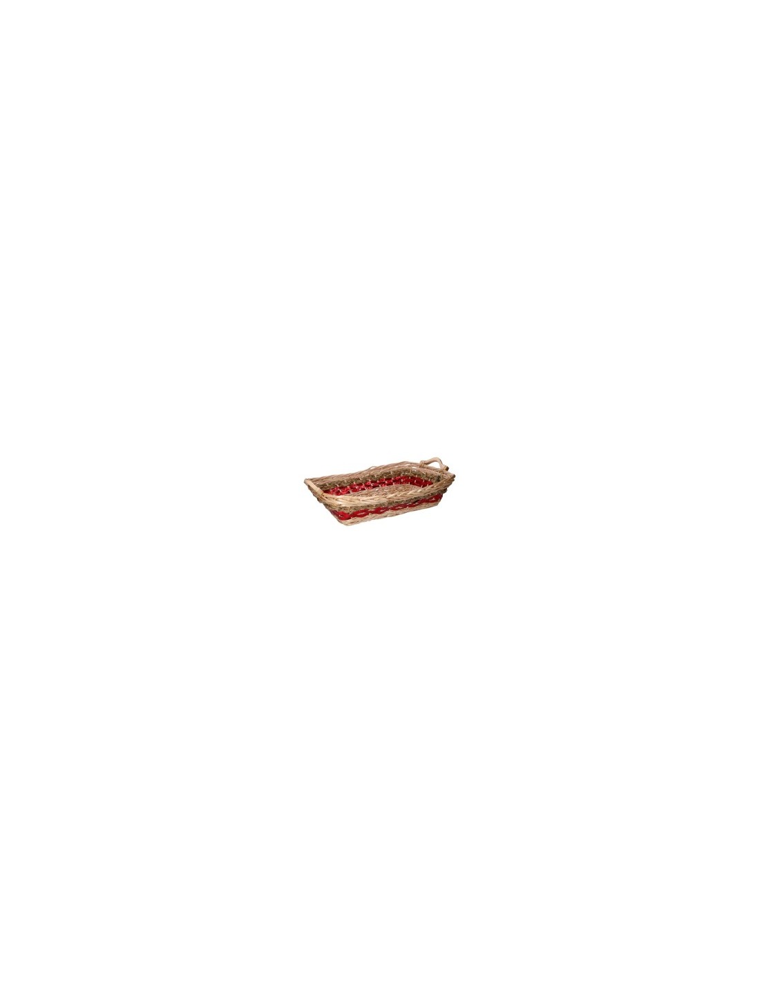 CESTO VIMINI INTRECCIO 53X38X13CM ROSSO NATURALE su TreG Ingrosso