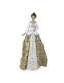 DONNA RESINA VESTITO BIANCO 8X5X24CM su TreG Ingrosso