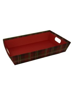 CESTINO CARTONE ROSSO RETTANG 35X26X7CM su TreG Ingrosso