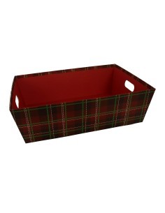 CESTINO CARTONE ROSSO RETTANG 40X30X12CM su TreG Ingrosso